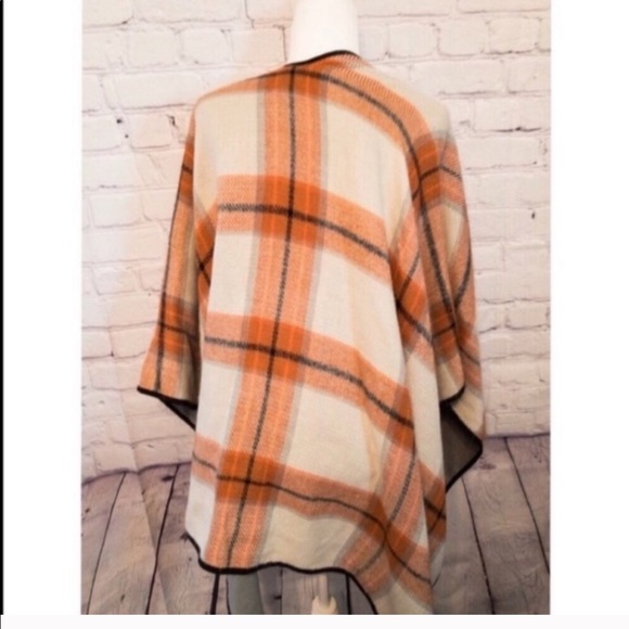 TOPSHOP Plaid Cape Poncho Sz. OSFM - Picture 5 of 8